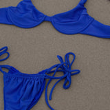 Tatiana Bottom - Blue Rib