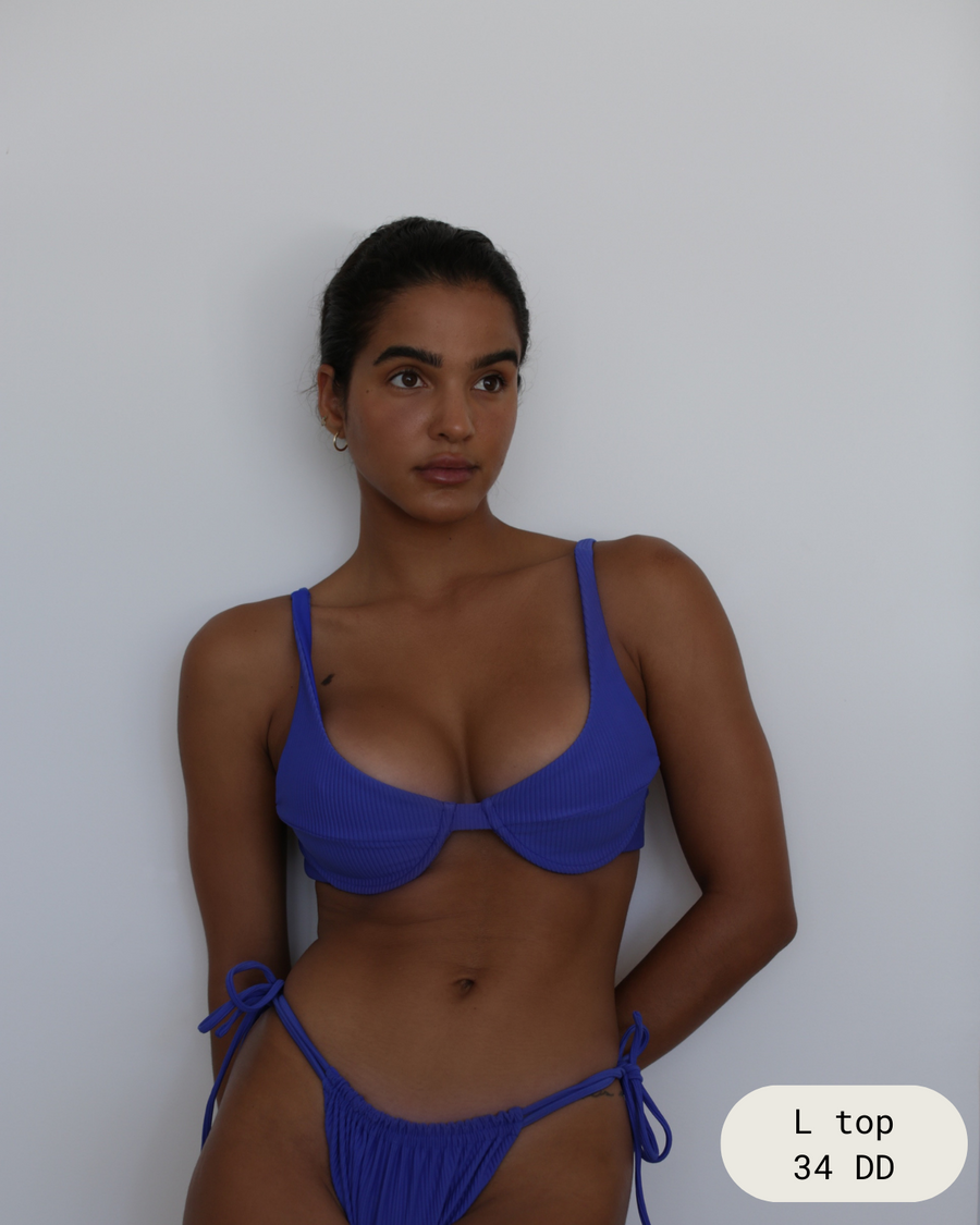 Alohi top - blue rib